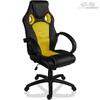 Otočná kancelářská židle MX Racer - ŽLUTÁ