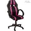 Kancelářská židle MX-Racer Stripes černá/růžový