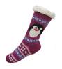 Hřejivé domácí ponožky s veselým obrázkem | Velikost: 35-38 | Fialová