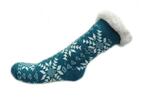 Domácí ponožky se vzorem | Velikost: 35-38 | Tyrkysová
