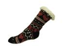 Domácí ponožky se srdíčky | Velikost: 35-38 | Černá