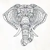 Elephant in ethnic style | Velikost: 20x20cm