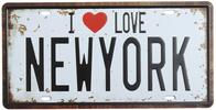 Plechová cedule I Love New York