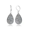 Ocelové náušnice Levien Rocks Pear 24 ve stříbrné barvě Crystal Cal