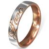 Ocelový prsten s měděným nápisem Love | Velikost: 50