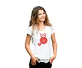 Valentýnské tričko dámské He / She | Velikost: S | Bílá