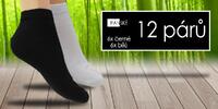 12 párů pánských bambusových ponožek | Velikost: 40-43 | 6xčerná, 6xbílá