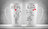 Set porcelánových hrnků Be My Love