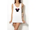 Valentýnský nátělník dámský Mickey/Minnie | Velikost: S | Bílá