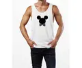 Valentýnský nátělník pánský Mickey/Minnie | Velikost: S | Bílá