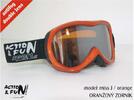 Unisex lyžařské brýle - oranžová barva