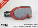 Unisex lyžařské brýle - červená barva