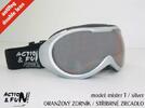 Unisex lyžařské brýle - stříbrná barva