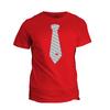 Pánské tričko „Kravata proužky“ | Velikost: S | Červená