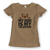 Dámské tričko „My Dog“ | Velikost: S | Hnědá