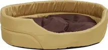 Pelech pro psa Argi oválný s polštářem - žlutý | Velikost: 40 x 30 x 12 cm