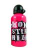 Růžová hliníková lahev Monster High s černým uzávěrem