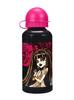 Černá hliníková lahev Monster High s růžovým uzávěrem