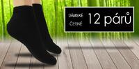 12 párů dámských bambusových ponožek | Velikost: 35-38 | Černá