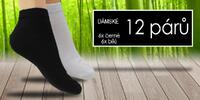 12 párů dámských bambusových ponožek | Velikost: 35-38 | 6xčerná, 6xbílá