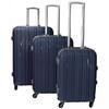 Sada 3 kufrů v PP provedení Travel Lex - Premium Aluminum | Modrá