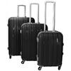 Sada 3 kufrů v PP provedení Travel Lex - Premium Aluminum | Černá