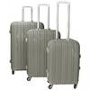 Sada 3 kufrů v PP provedení Travel Lex - Premium Aluminum | Krémová
