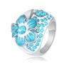 Prsten s modrou květinou | Velikost: 53