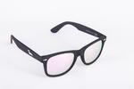 Černé matné brýle Kašmir Wayfarer - skla růžová zrcadlová