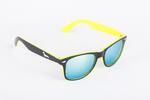 Černo-žluté brýle Kašmir Wayfarer - skla žlutá zrcadlová