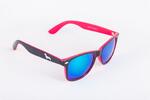 Černo-růžové brýle Kašmir Wayfarer - skla modrá zrcadlová