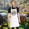 Pohodlná zástera s praktickým strihom „Grilmajster" | Biela