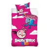 Detské bavlnené obliečky "ANGRY BIRDS" | Ružová