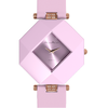 Keramické hodinky Mia-Mio s koženým páskem | Růžová