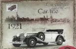 Retro - Plechová cedule Car Culture Auto World 1921