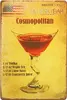 Retro - Plechová cedule Recipe For Cosmopolitan