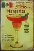 Retro - Plechová cedule Recipe For Margarita