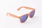 Wayfarer s imitací dřeva světle hnědé - skla modrá zrcadlová