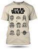 Pánské tričko Star Wars Logo Icons | Velikost: S | Béžová