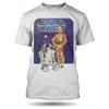 Pánské tričko Star Wars robot C3PO a R2-D2 blue | Velikost: S | Bílá