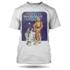 Pánské tričko Star Wars robot C3PO a R2-D2 blue | Velikost: S | Bílá