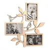 Fotorámeček s ptáčky pro 3 fotografie | Velikost: Formát fotek 9 × 13 cm | Přírodní