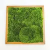 Hranatý obraz s kopčekovým machom ručne vyrobený na Slovensku | Rozmer: 30 x 30 cm | Hnedá