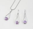 Souprava FLOWER s krystaly Swarovski®Elements - barva violet