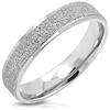 SL18 Třpytivý ocelový prsten ve stříbrném odstínu s drsným pískováním | Velikost: 52