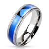 SL03 Ocelový prsten modrý | Velikost: 50