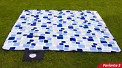 Pikniková deka čtverečkovaná 200x200 cm s termoizolační vrstvou