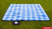 Pikniková deka mřížkovaná 200x200 cm s termoizolační vrstvou