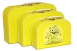 Dětský kufřík žlutý "příšerky" - sada 3 ks