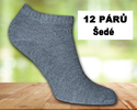 12 párů ponožek | Velikost: 35-38 | Šedá